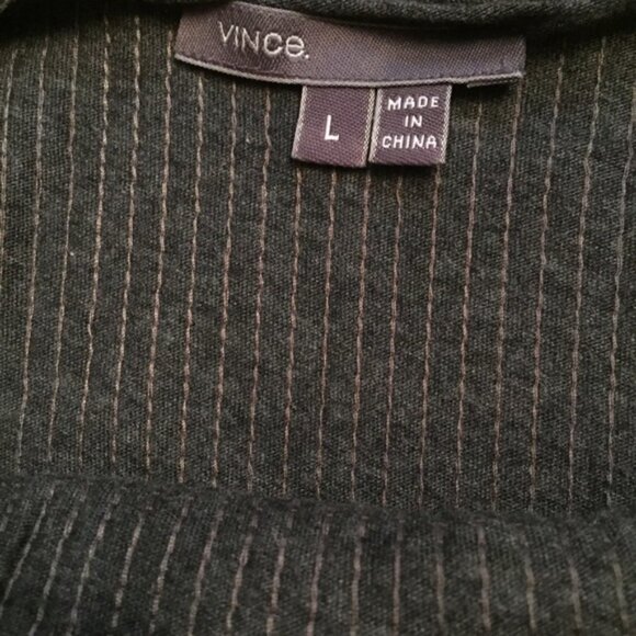 VINCE DRESS MINI GRAY SEQUIN SHIFT SLEEVELESS SCOOP NECK Size L - Picture 7 of 8